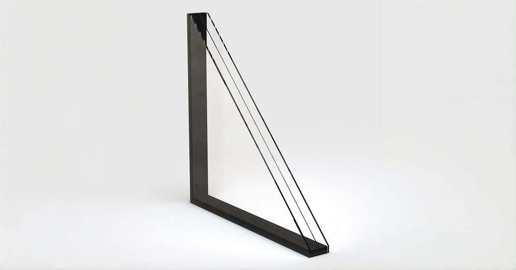 Triple glazing window cross-section